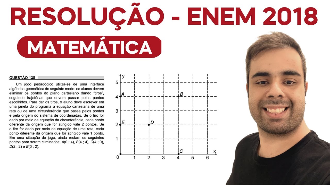 ENEM 2018 Um jogo pedagógico utiliza-se de uma interface algébrico-geométrica do seguinte modo