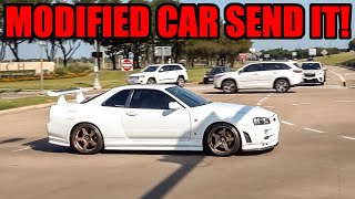 MODIFIED CARS SEND IT LEAVING CAR SHOW! (R34 GTR, Supras, Lamborghinis, and MORE!)
