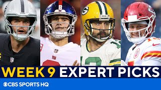 Picks for EVERY BIG Week 9 NFL Game | Picks to Win, Best Bets, \& MORE | CBS Sports HQ