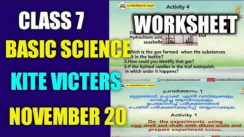 Victers Channel Class 7 Basic Science Worksheet|English Medium|victers channel class 7 today