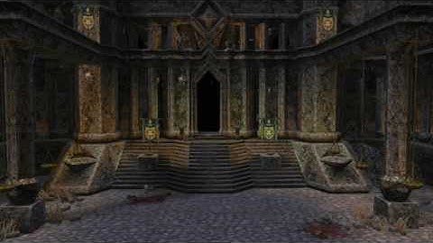 Dungeon Siege II - Act I Fellspine control the courtyard of the Temple of Xeria