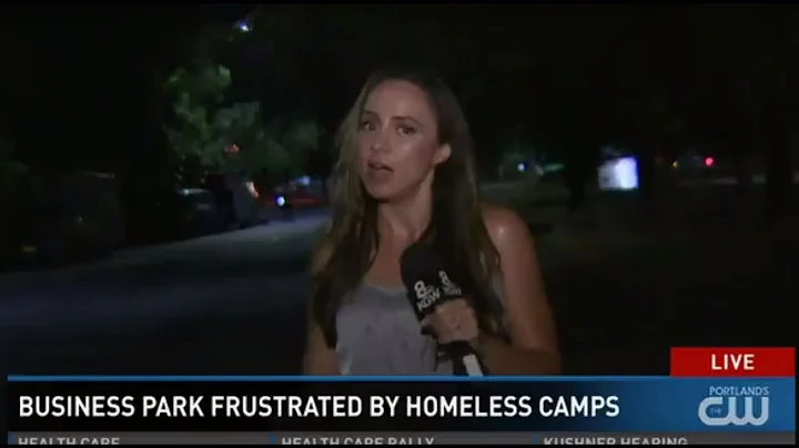 KGW's Katherine Cook doused by sprinklers seconds ...