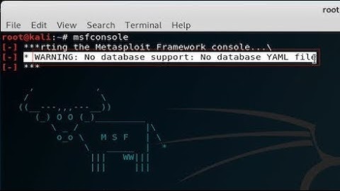 Fix WARNING: No database support: No database YAML file