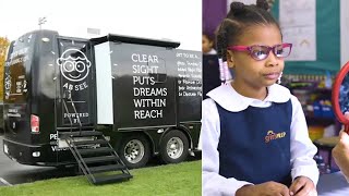 Pearle Vision mobile eye center provides eye care for kids