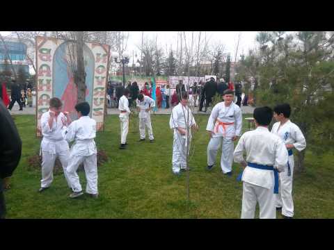 Sabirabad Kyokushin Karate Ferid Idman Klubu Heyder Eliyev Parkinda Novruz Senliyi 20 03 2015y