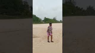 Cruise ships dock in Barbados deep water harbour and mom enjoying the beach after Covid lock down