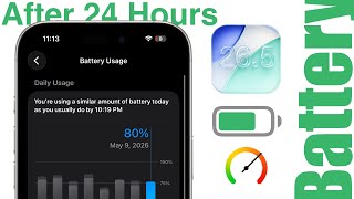iOS 26.5 RC 2: время работы от аккумулятора и производительность (спустя 24 часа) screenshot 2