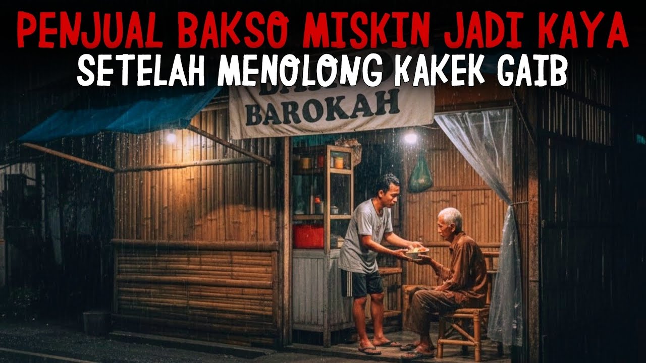 KISAH NYATA‼️PEMUDA PENJUAL BAKSO MALANG MISKIN JADI KAYA SETELAH MENOLONG KAKEK GAIB YANG LAPAR