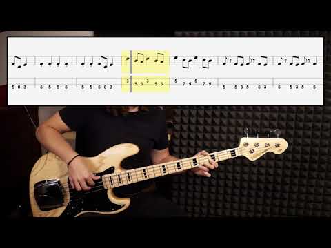 Talking Heads - Psycho Killer (bass cover with tabs in video)