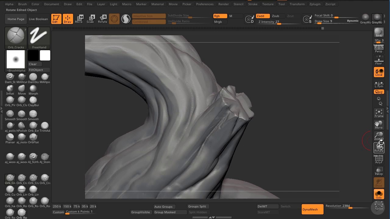 making tree bark in zbrush