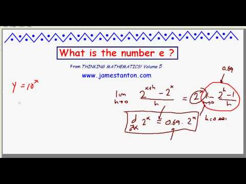 What is the number e? (TANTON Mathematics) - YouTube