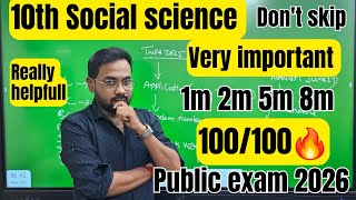 10th Social science | Very important 1m 2m 5m 8m | Confirm 100/100🔥| public exam 2026 screenshot 3