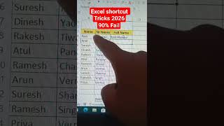 🔥Excel Shortcut Tricks 2026🔥 | Excel Tips And Tricks| Advance Excel Formula And Tricks #viralvideo