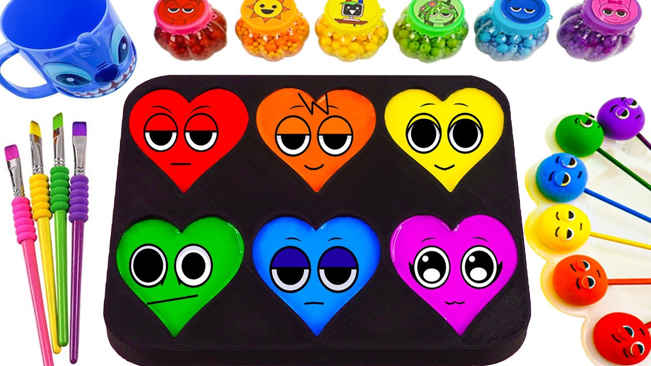 Satisfying Video l DIY How To Make Crzy Rainbow Shape Fire Sprunki Slime Colrng ASMR Sand Disney Car