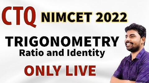 CTQ NIMCET 2022 Trigonometry  - Top [Tricky] 25 Questions