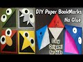 Easy Origami Bookmark Corner || No Glue || Easy Paper Craft for Kids || KIDS COLOURING FUN