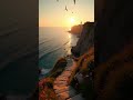 Peaceful Sunset at the Beach | Soothing Waves & Seagulls for Relaxation #aigenerated