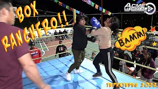 Las Chicas en la final del Box Ranchero  🥊 💥  de Tepuxtepec Mixe Oaxaca - ninguna quería perder!!