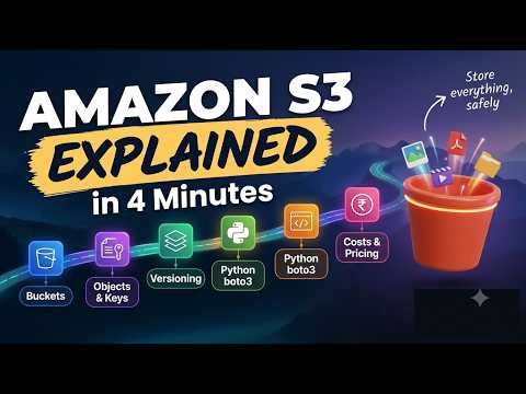 Amazon S3 Explained in 4 Minutes (Telugu) | AWS for Beginners