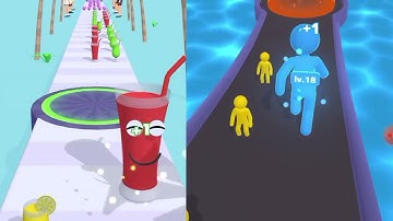 Giant Rush! vs Juice run Top Free Gameplay iOS, Android Update New Levels Pro Walkthrough Games