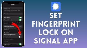 How to Set Fingerprint Lock on Signal App (2024) | Signal Tutorial
