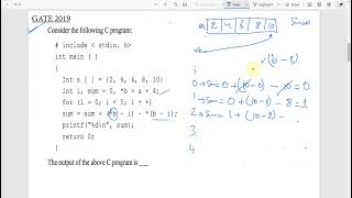 Celebrity GATE 2019 Solution | C programming I Pointer and Array | Pointer Arithematic Net Worth