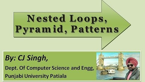 Lecture 12:Nested Loops, Pyramid using loops, Patterns using loops, basics of nested loops in C/C++.