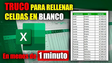 Como Rellenar Celdas en Blanco en Excel Súper Fácil [Tutoriales de Excel]