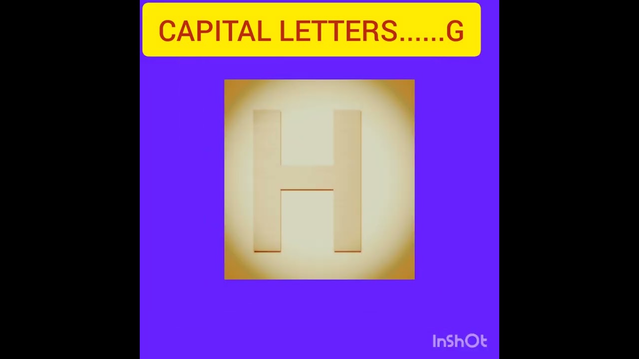 learning capital letters A to z