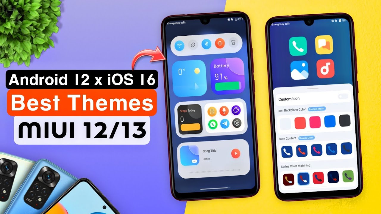 Android 12 x iOS 16 Best TOP Themes for MIUI 12 / MIUI 13 - Any Redmi, Xiaomi & Poco Phones🔥
