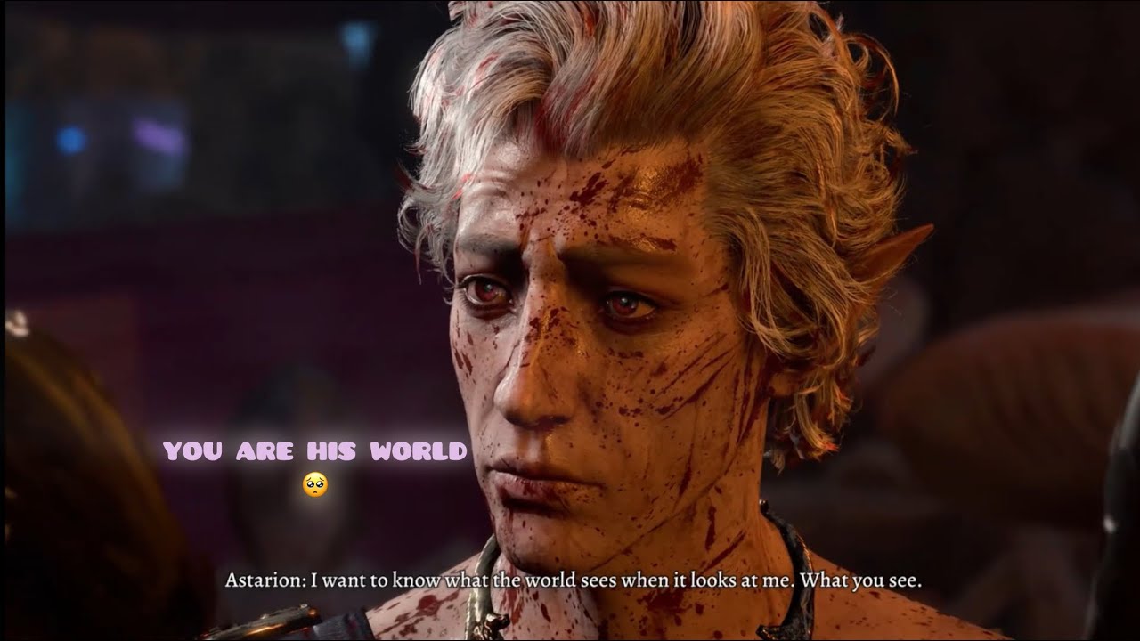 BG3 Astarion mirror scene cut, shallow praise then call him beautiful 😻