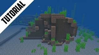 Minecraft: How to Build a Quarter Shipwreck Sideways (Step By Step)