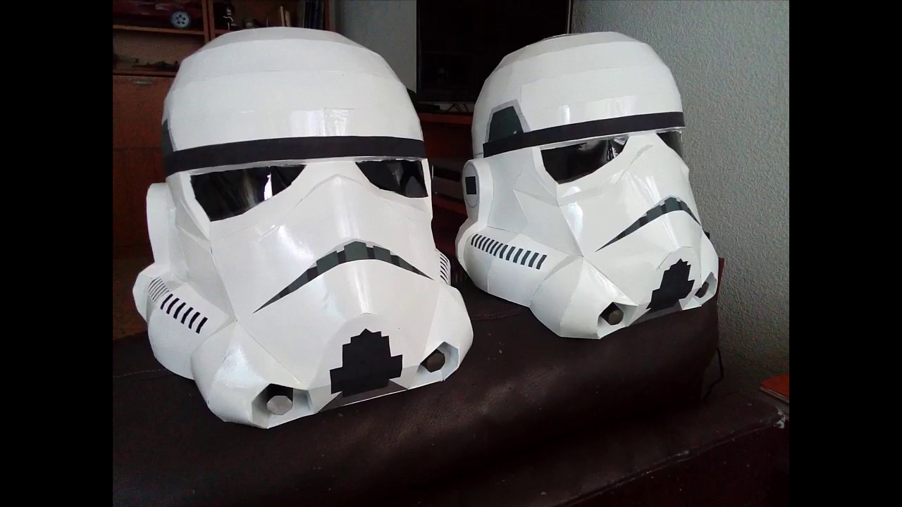 Casco de Stormtrooper Papercraft Gratis + tutorial YouTube