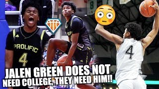 Jalen Green Doesnt Need College.. They Need Him Freaky Athletic 5-Star Goes Crazy In Texas