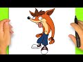 Как нарисовать Crash Bandicoot | Шаг за шагом просто и легко