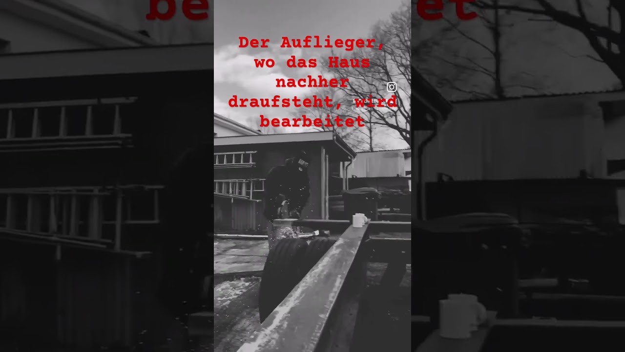 Der Auflieger, Basis Tiny House, wird bearbeitet 