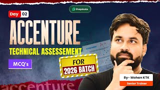 Accenture 2026 LIVE 🔴 | Technical Assessment MCQs & Answers | Must-Solve Questions