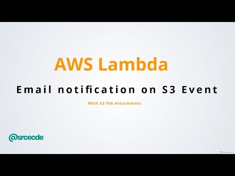 AWS: How to trigger email notification with attachment on S3 events via Lambda function