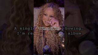 Mariah Carey sheds a tear after listening to her song “Here For It All” #mariahcarey #mariah #sza