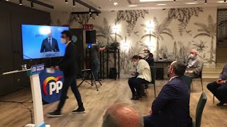 Alejandro Fernández (PP) y Alberto Núñez Feijoó en un acto de la campaña del 14F