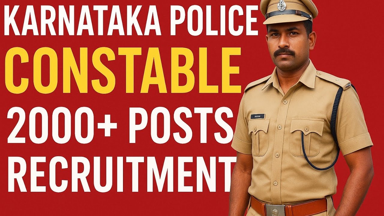 Karnataka POLICE CONSTABLE (PC) Recruitment 2025| KSRP new notification KSP Latest Jobs PSU Govt Job