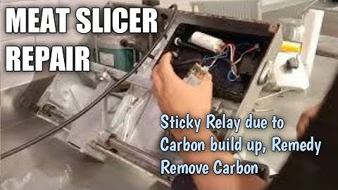 MEAT SLICER ELECTRIC MOTOR REPAIR FIX CONTACT RELAY (with English Sub) | Rey electrical