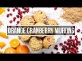 Muffins  lorange et aux canneberges