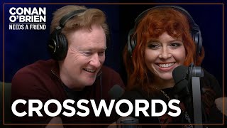 Natasha Lyonne & Rian Johnson Do Crosswords Together | Conan O'Brien Needs A Friend