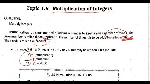 Multiplication of Integers | Marie Teach