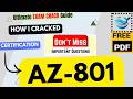 🔥How I CRACKED AZ-801 in 6 Hours | Configuring Windows Server Hybrid Advanced Services | Free PDF🔥