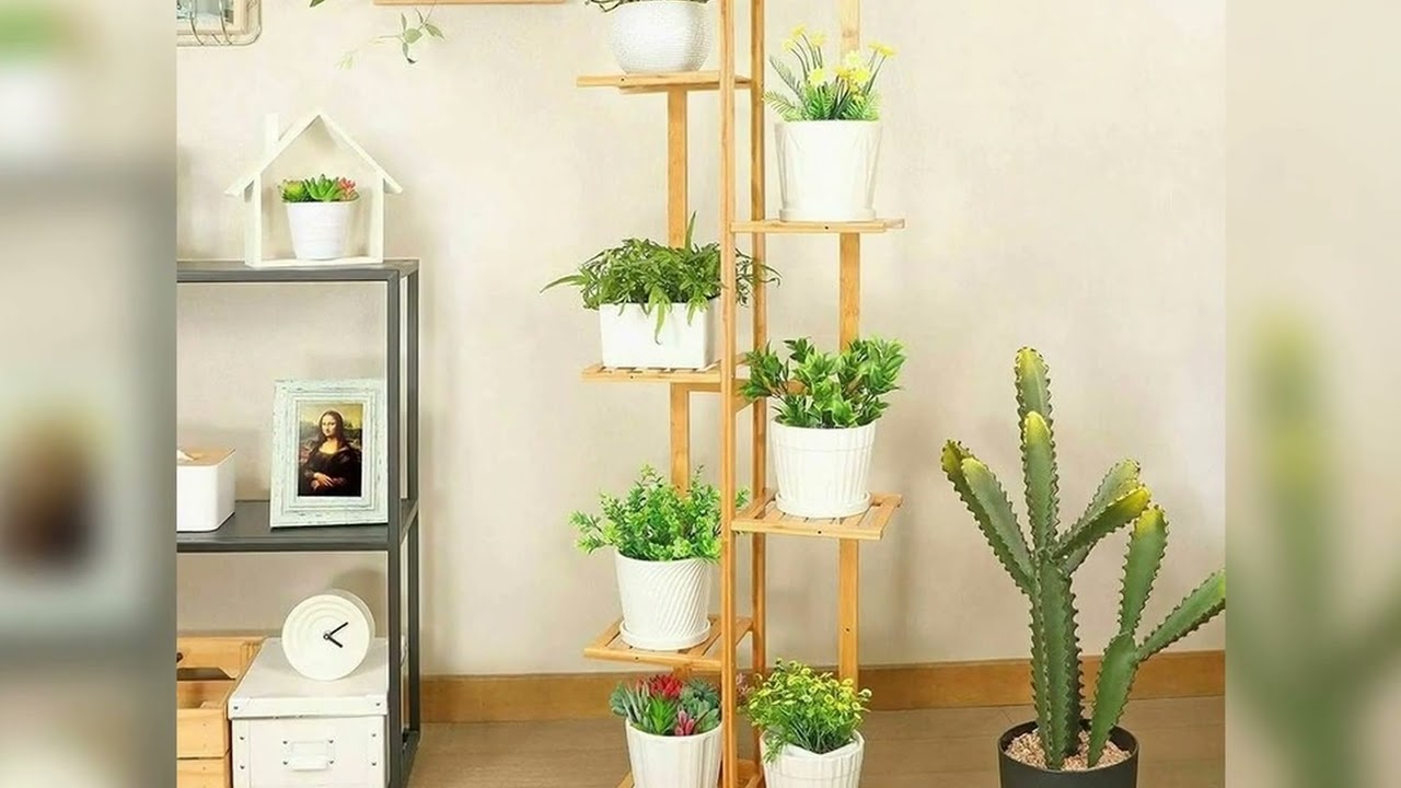 A must-have product! Bamboo 5 / 6  Tier  Plant Stand Rack Multiple Flower Pot Holder Shelf Indoor