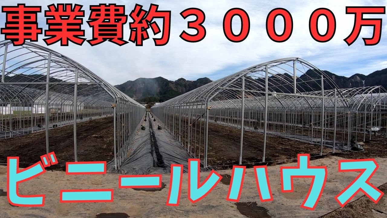 新規打切り中　ビニールハウス ある程度の業務が終了すれぱ、 新しいビニールハウスの施工を進めて