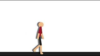 Random walking default stickman animation