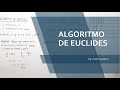 ALGORITMO DE EUCLIDES - Explicación teórica y forma Matricial